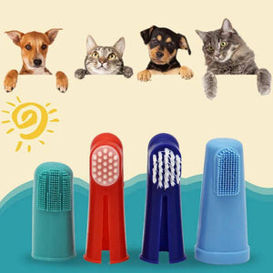 Pet Finger Toothbrush Kit for Cats & Dogs - PetLark Pet Store